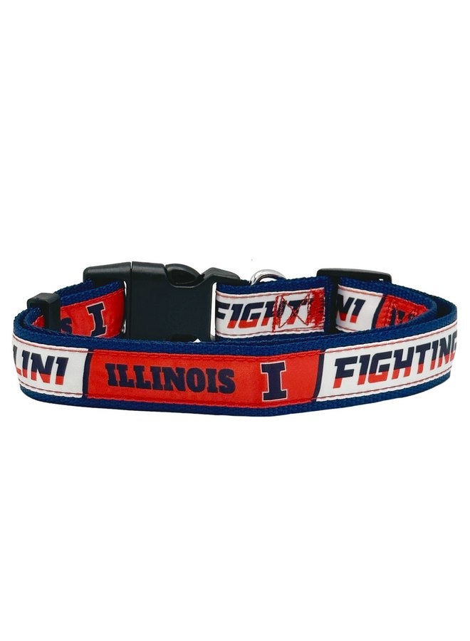 Pets First Pets First Collegiate PET Collar New Version Illinois Fighting Illini Dog Collar, Size Small. Best Sports Team Color for Dogs & Cats. A Shiny & Colorful Dog & Cat Collar Licensed by The NCAA - Image 1