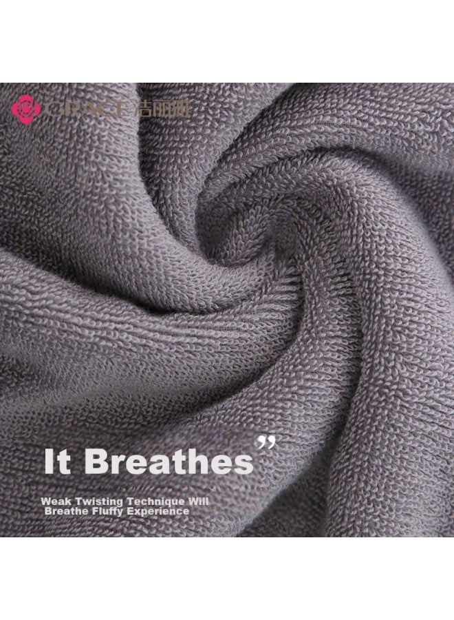 Grace Bath Towel, Grade A Pure Cotton, For Adults, Men And Women, Home Use, Soft, Absorbent, Quick-drying, All-cotton, Hotel-grade Large Bath Towel, Dark Gray - Image 4