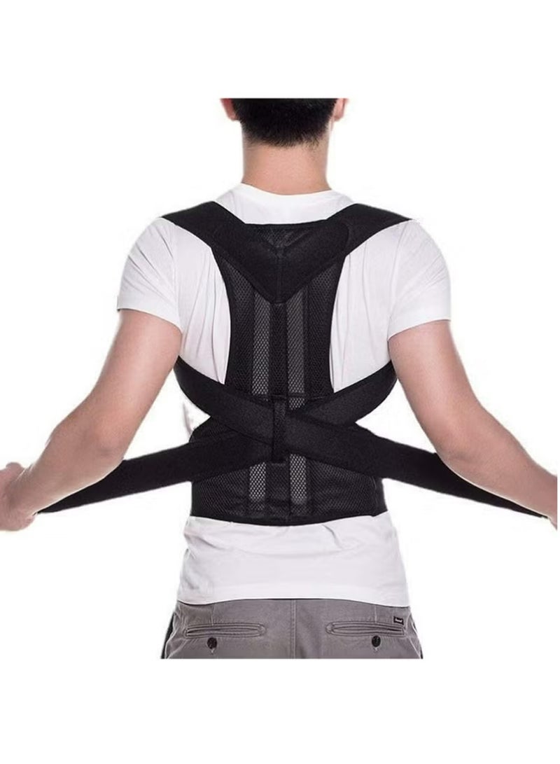 أوللاي حزام دعم الظهر ومصحح الموقف للرجال - كورسيت قطني العظام ودعم العمود الفقري للتخفيف من الألم ومواءمة الموقف ودعم الظهر - Image 3