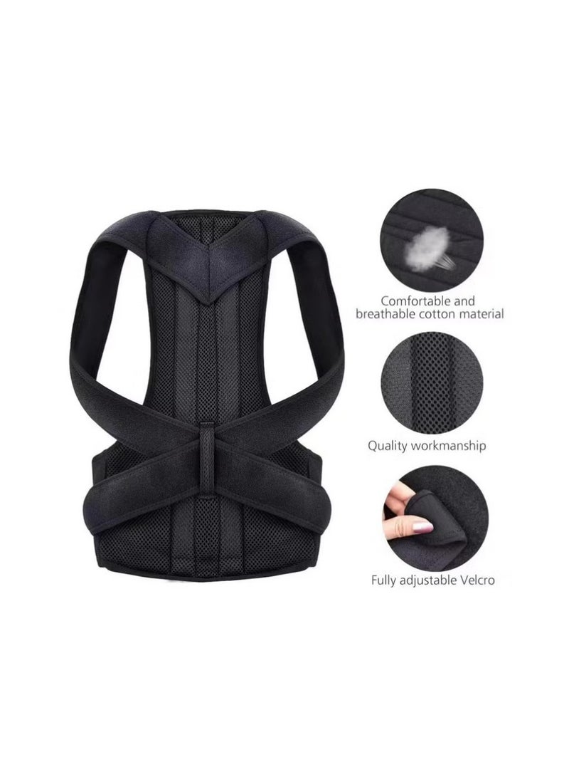 أوللاي حزام دعم الظهر ومصحح الموقف للرجال - كورسيت قطني العظام ودعم العمود الفقري للتخفيف من الألم ومواءمة الموقف ودعم الظهر - Image 5