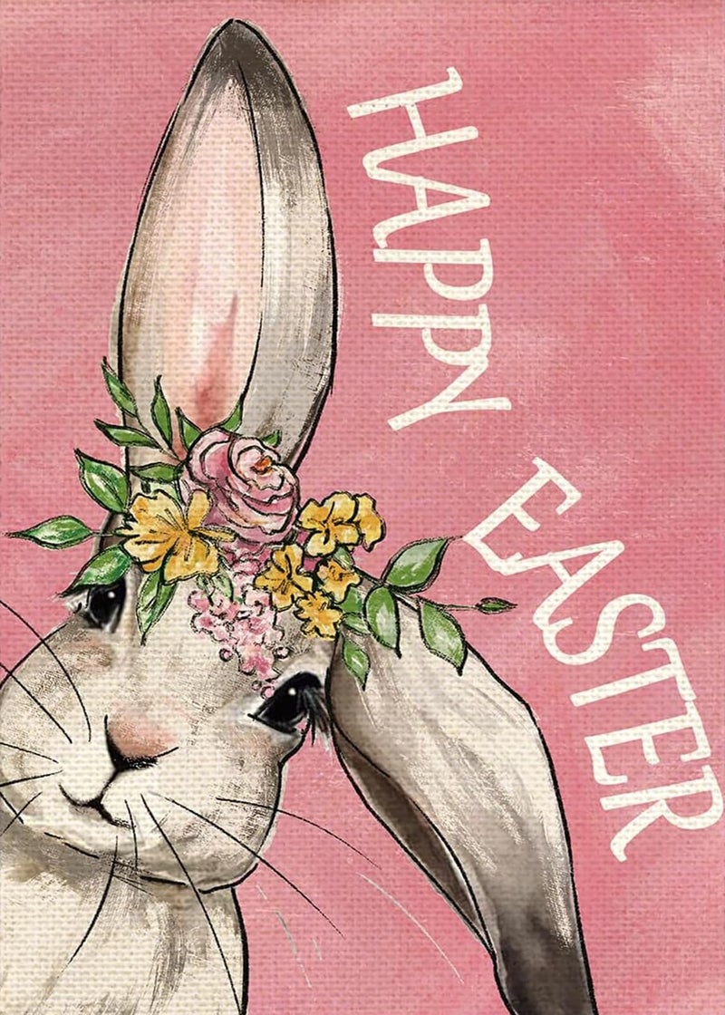 KINPLUB Happy Easter Bunny Diamond Painting Kits for Adults 5D Rabbit Diamond Art Kits for Beginners DIY Full Round Drill Paint with Diamonds Dots Gem Art Home Wall Decor 12 x 16 Inch - Image 2