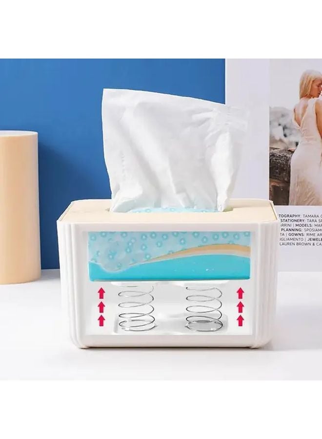 White Automatic Hands Free Tissue Dispenser Hygienic One Touch Wall Mounted Space Saving - Image 4