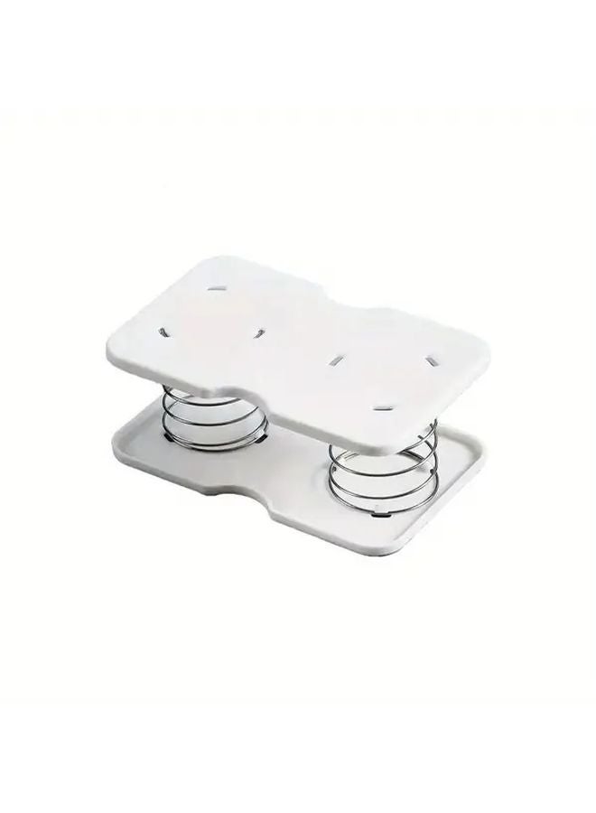 White Automatic Hands Free Tissue Dispenser Hygienic One Touch Wall Mounted Space Saving - Image 1