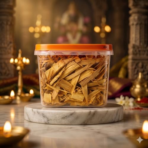 RDK Natural Sandalwood Chips Scraps Chandan Lakdi Flakes Chilka for Pooja Hawan Samagri for Healing Meditation, Protection Incense, Spiritual Supplies and Skincare - 50 Gram - Image 5
