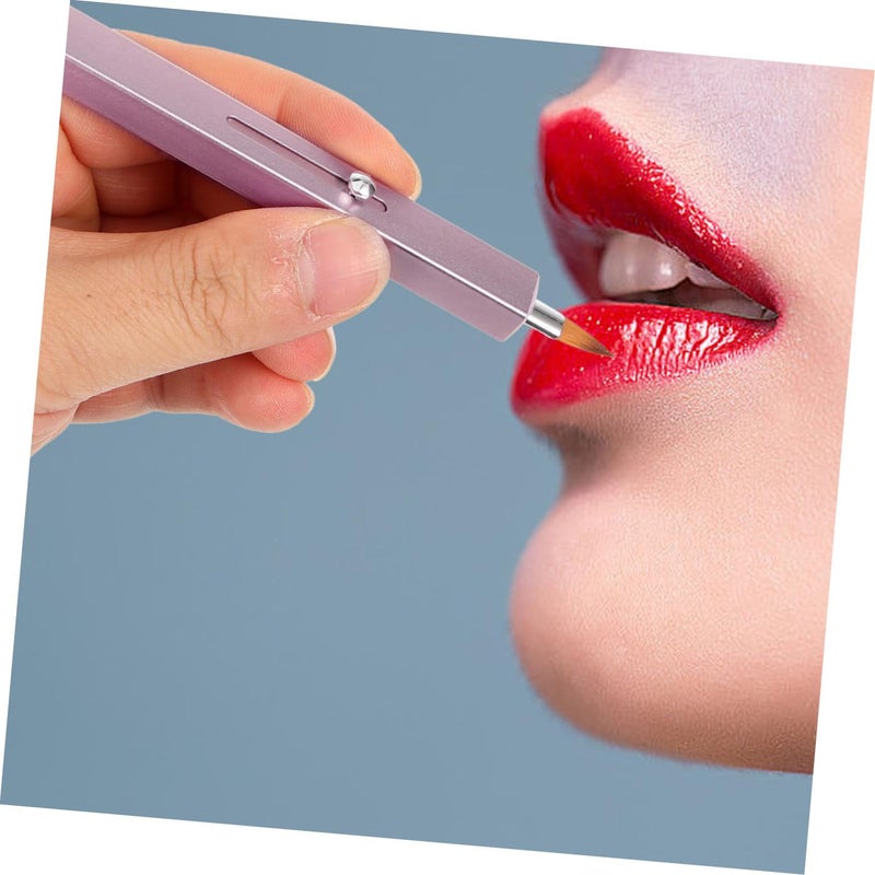 فرشاة شفاه مزدوجة النهاية بمقبض مريح، فرشاة أحمر شفاه ومرطب شفاه مدمجة وقابلة للحمل لتطبيق دقيق للمكياج، فرشاة كونسيلر صغيرة ملائمة للسفر - Image 5