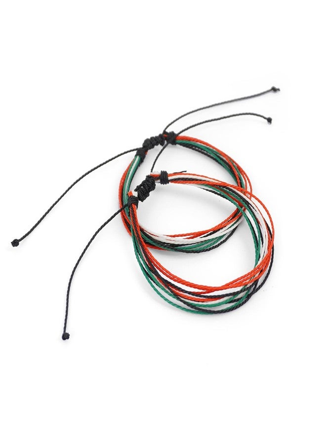 YIKIADA Palestine Bracelet Handmade Adjustable Free Palestinian Flag String Thread Bracelets Save Gaza Rope Wrap Bangles for Men Women 2 Pack - Image 1