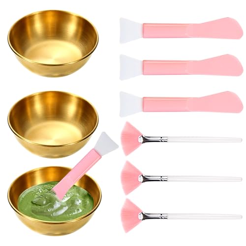GRETJOB Professional Facial Bowls Set for Estheticians 9 Pcs Mixing Bowls with Brush Spatula Facial Mask Mixing Kit for Spa Home Use - Image 1