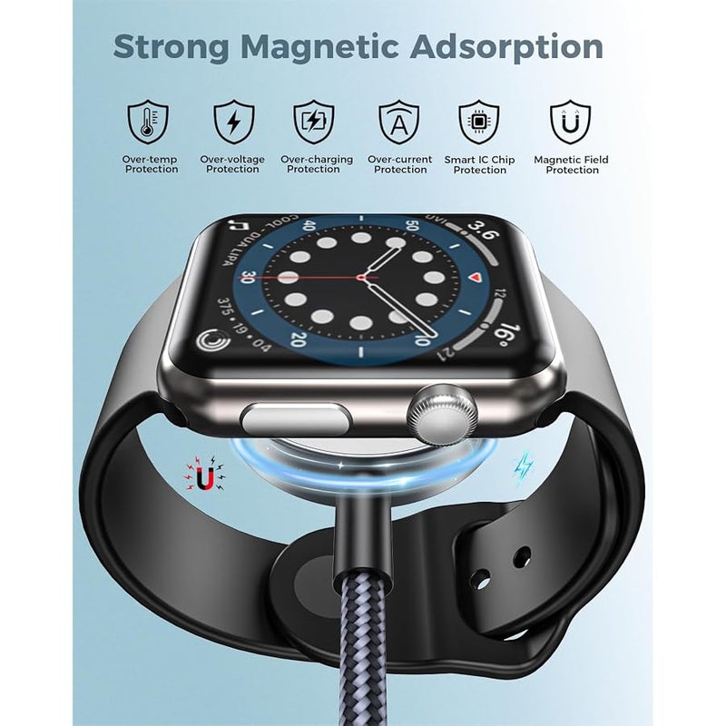 ZONLELE Fast Charging USB C Cable for iPhone and Apple Watch Upgraded 3 in 2 Multi Charging Cable with Block Compatible with iWatch Ultra/SE/10/9/8/7/6/5/4/3/2/1 & iPhone 16/15/14/13/12/11/Galaxy S23-4FT - Image 5