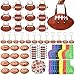 Maxdot 122 Pcs Football Party Favors Set Serve 12 Football Non Woven Goodie Bags Mini Face Stress Foam Finger Ball Keychain Bracelet Stickers bags for Kids Sports Birthday Party Supplies Gifts - Image 2