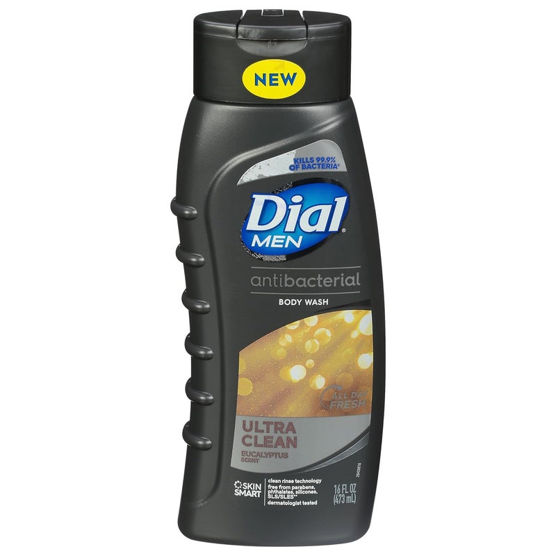 Dial Body Wash Mens Aintibacterial Ultra Clean Eucolyptus 16 Fl Oz