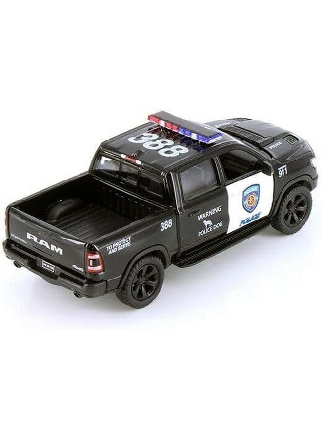 Kinsmart KiNSMART 2019 Dodge Ram 1500 Police Edition Pickup Truck 1:46 O Scale Die Cast Metal Model Toy Car  - Image 5