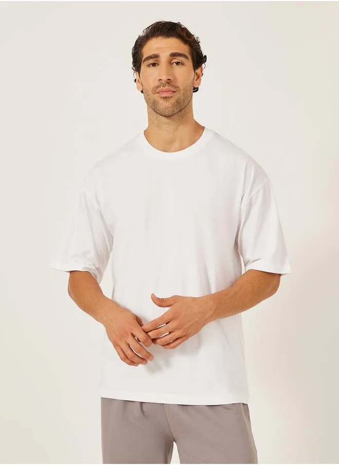 ستايلي Slogan Back Print Jersey Oversized T-Shirt