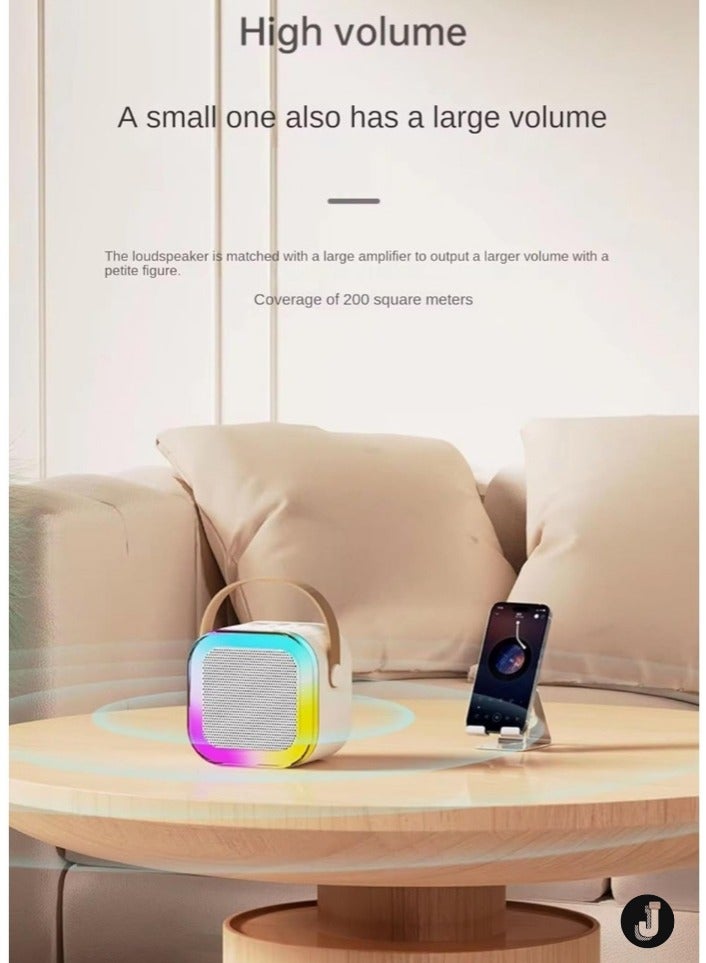 JAJEEK "Mini Bluetooth Karaoke Machine for Kids – Wireless Microphone & LED Lights" - Image 2