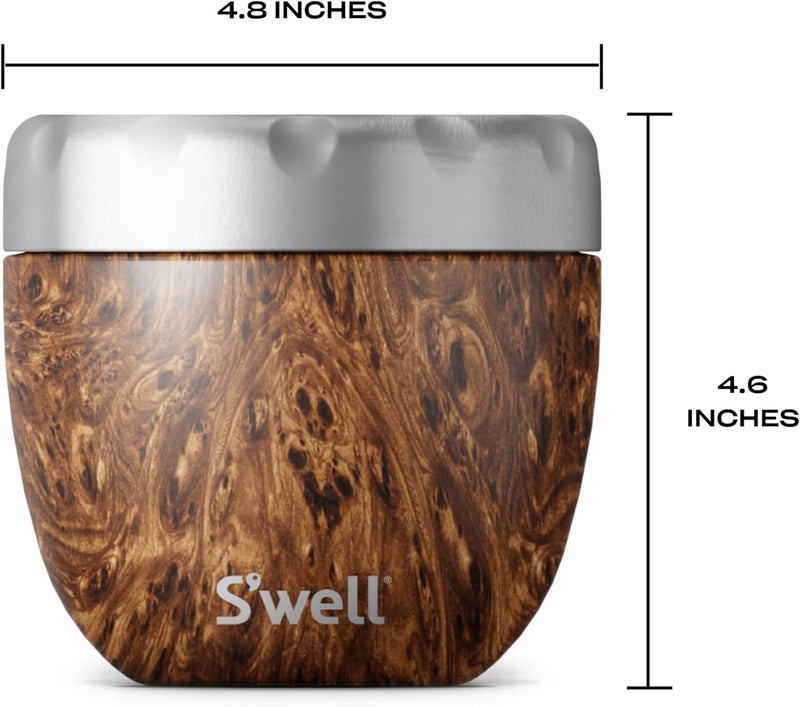 S'well Eats 2-IN-1 Nesting Food Bowls, 21.5oz, Teakwood - Image 4