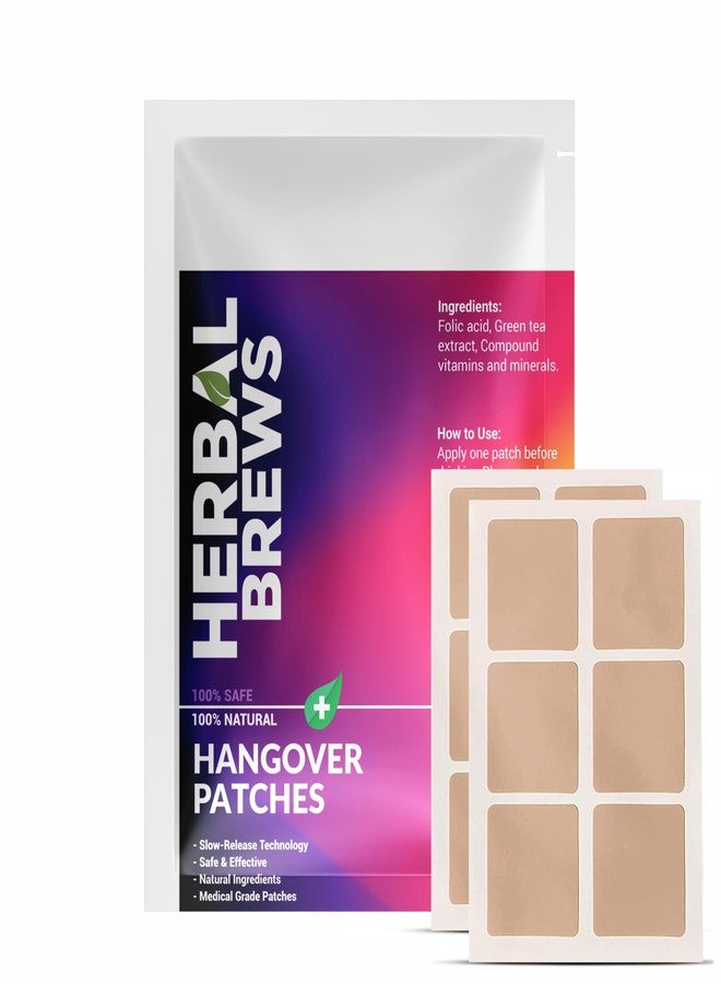 المشروبات العشبية لصقات هيربال بريوز لعلاج صداع الكحول - لصقات طبيعية لتخفيف صداع الكحول مع فيتامينات ومستخلصات عشبية | 30 لصقة | لصقة سهلة اللصق لإزالة السموم من الجسم، وتخفيف الصداع والتعب والغثيان | دعم التعافي من إدمان الكحول - Image 1