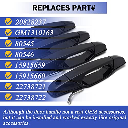 X4XZ Upgrade Exterior Door Handle Black for 2007-2014 Chevy Silverado Tahoe Avalanche/Cadillac Escalade/GMC Sierra Yukon Replaces 20828237, 20954796 - Image 5