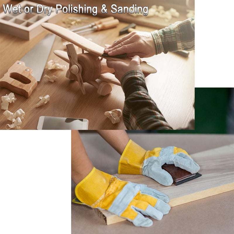 Centerz 9X11 Inch 18 Sheets Sandpaper Wet Or Dry 2000-12000 Grit 9 Assortment Sand Paper Extra Fine Abrasive Pads For Automotive Sanding Wood Turing Finishing Metal Furniture Polishing And More - Image 5