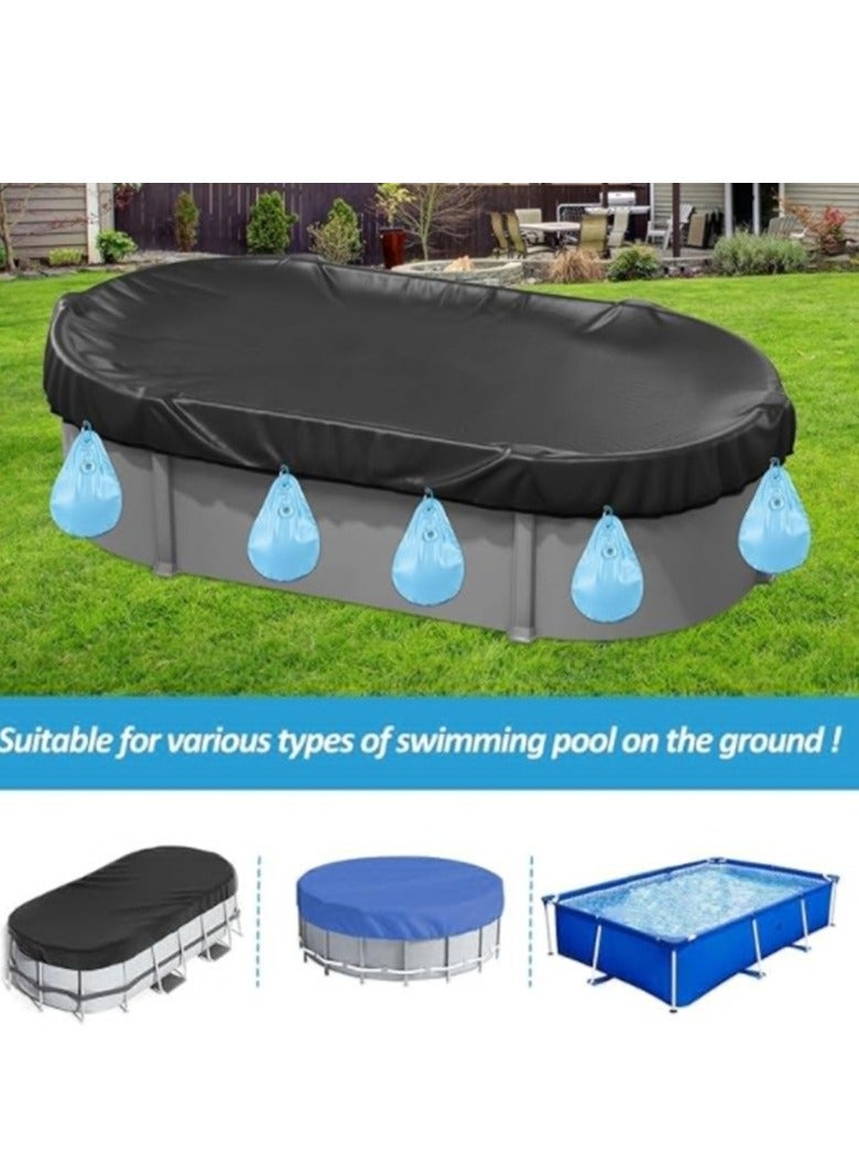 Generic 16-pack of pool cover weights with hooks, leak-proof pool cover thick PVC hanging bag  pool water bags anti-freeze pool tarpaulin weights on  - Image 2