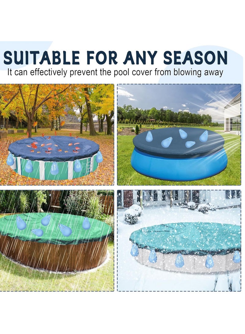 Generic 16-pack of pool cover weights with hooks, leak-proof pool cover thick PVC hanging bag  pool water bags anti-freeze pool tarpaulin weights on  - Image 5