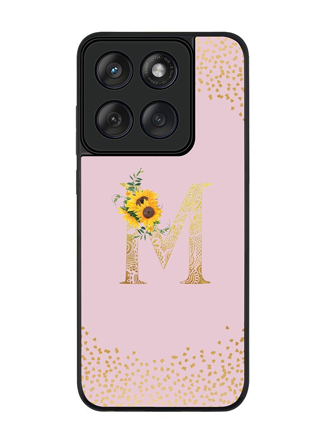 Stylizedd For Motorola MOTO Edge 60 Fusion/ Edge 60 Case,Slim fit Camera Protection, Shockproof Thin Phone cover  - Custom Floral Monogram - M  (Pink ) - Image 1