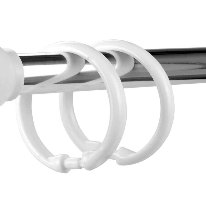 12 Creative Plastic Shower Curtain Hooks, Round Transparent Shower Curtain Rings, Large Curtain Hooks - Image 5