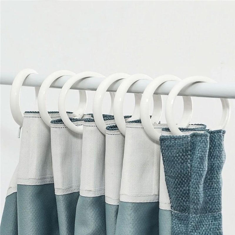 12 Creative Plastic Shower Curtain Hooks, Round Transparent Shower Curtain Rings, Large Curtain Hooks - Image 4