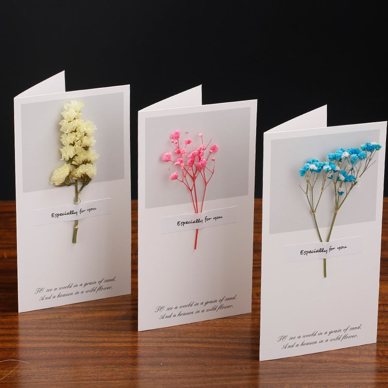 Gypsophila Mother'S Day Birthday Greeting Card Teacher'S Day Dried Flowers Thank You Florist Gratitude Small Card Gift Envelope Present - Image 4
