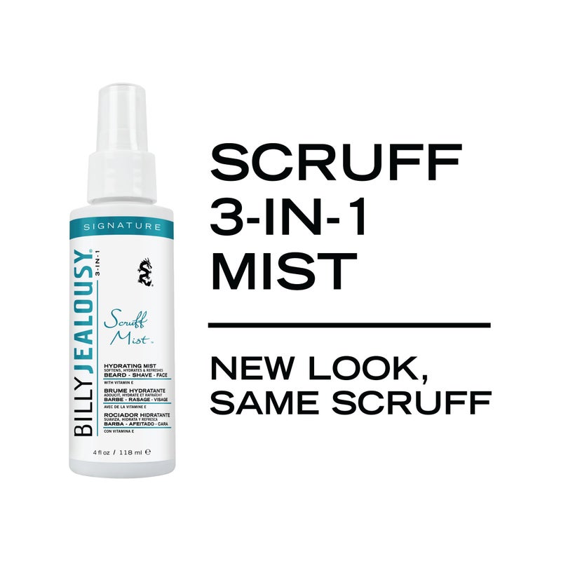Billy Jealousy Signature Scruff Mist 3-in-1 Hydrating Beard, Shave & Face Spray for Men with Vitamin E | Soften Stubble, Refresh, Tone & Moisturize Skin, and Promote Healthy Beard Growth, 4 Fl Oz - Image 2