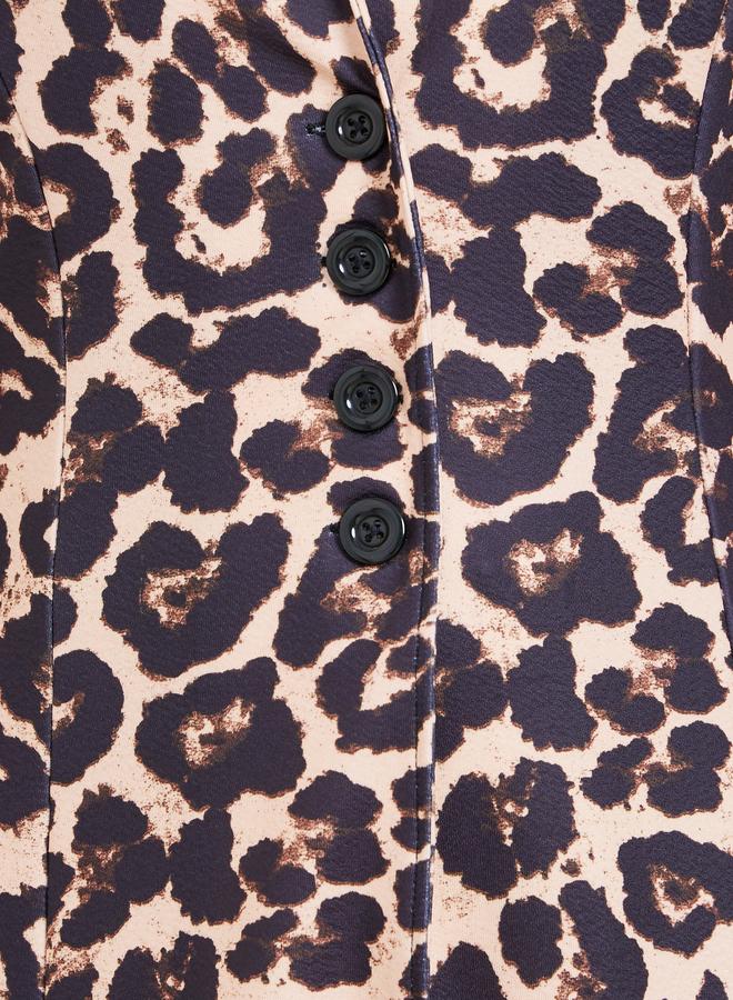 Take Two Leopard Print Longline Jacket - Image 4