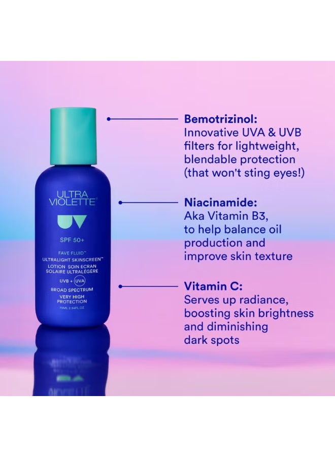 Ultra Violette Fave Fluid SPF 50+ Lightweight Skinscreen 75ml - Image 3