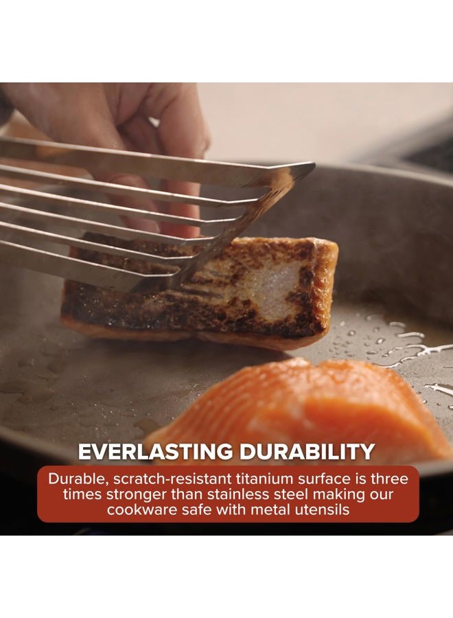 Viking PureGlide Pro 3-Ply Nonstick 3 Quart Sauce Pan with Lid, Titanium Interior, Oven and Broiler Safe, Induction Ready - Image 4