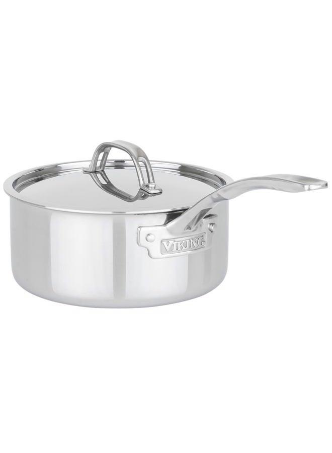 Viking PureGlide Pro 3-Ply Nonstick 3 Quart Sauce Pan with Lid, Titanium Interior, Oven and Broiler Safe, Induction Ready - Image 1