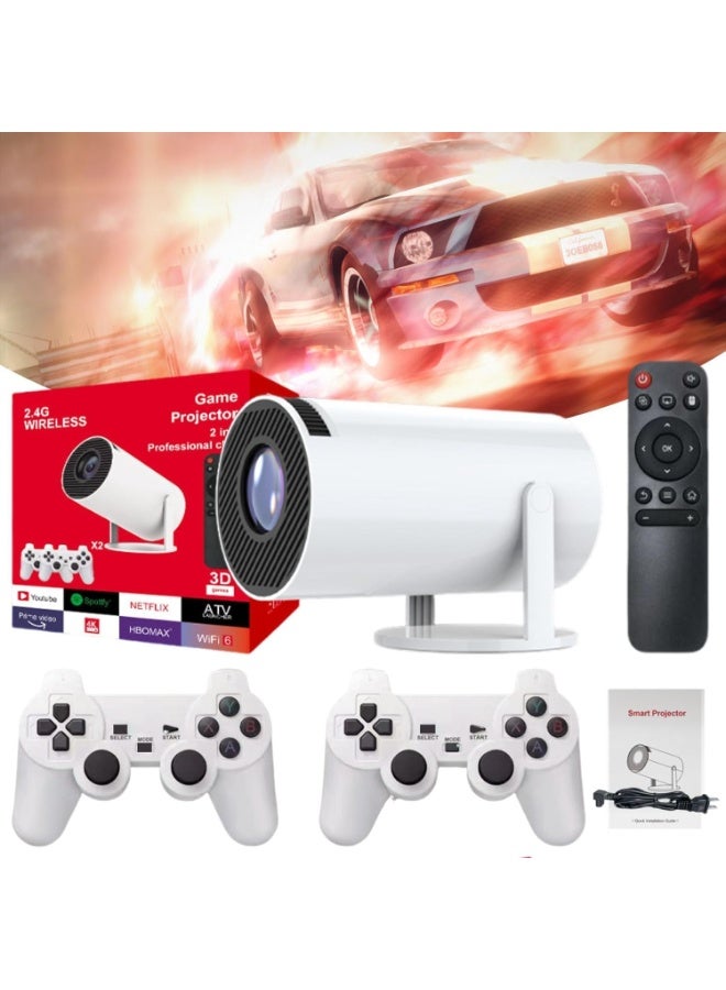 Retro Console 2-in-1 Smart Game Projector, 4K HD Support, 40,000+ Built-in Retro Games, 100-Inch Display, Wi-Fi & Bluetooth, Auto Keystone, Portable Home Theater & Gaming Console - Image 1