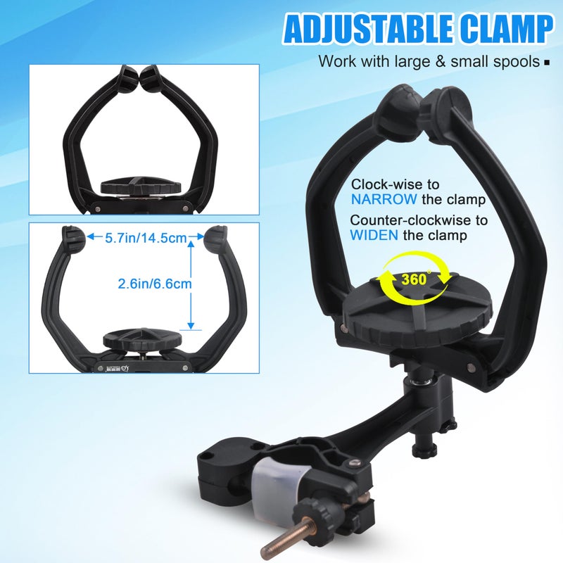 SILANON Fishing Line Spooler - Portable Fishing Reel Line Winder Spooling Station System Baitcaster Line Spooler Machine Tool - Image 2