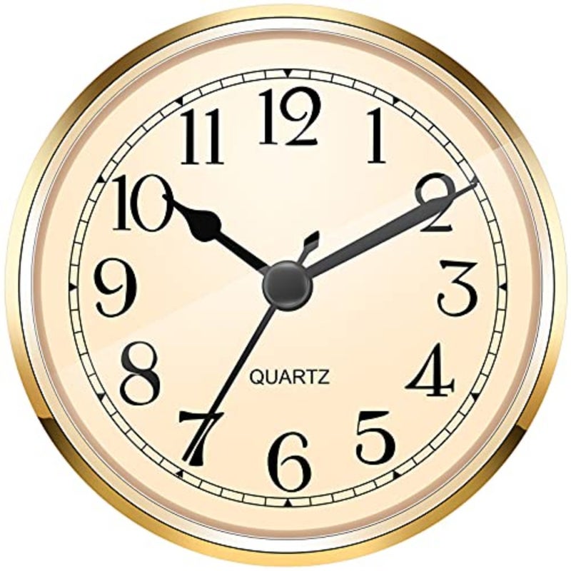 3-1/2 Inch 90 mm Quartz Clock Fit-up/Insert with Arabic Numeral - Image 1