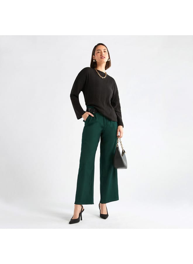Splash FAV Ribbed High Neck Sweater with Long Sleeves  - Image 2