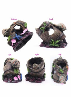 Aquarium Decorations Small Fish Tank Broken Barrel Decorations, Hideaway Cave House with Shell Broken Barrel Cave Decor for Fish House - pzsku/ZCE28CFC5B72682BA860DZ/45/_/1664332116/075781f8-4443-4c6f-b891-744454ca8891