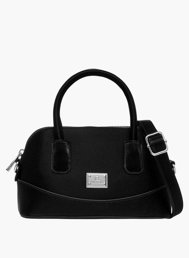 Flora Bella By Shoexpress Textured Crossbody Bag with Detachable Strap and Zip Closure