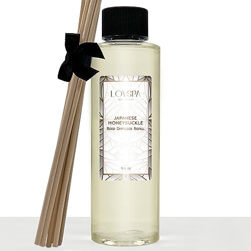 LOVSPA Japanese Honeysuckle Diffuser Oil  Luxury Essential Oils for Diffuser Refill  Air Freshener Room Spray  LongLasting  Natural Home Fragrance Scented Oil for Diffusers USA Made 4oz - Image 1