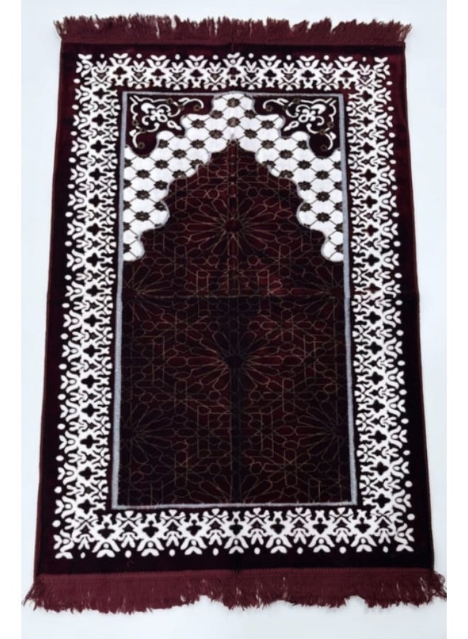 Luxurious embroidered prayer rug, Turkish made, size 80*120 cm - Image 4
