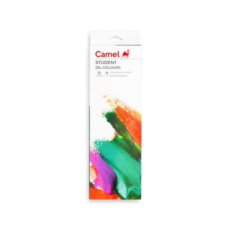 Camel Student Oil Color Box - 9ml Tubes, 12 Shades - Image 4