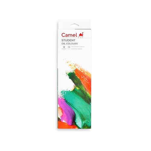 Camel Student Oil Color Box - 9ml Tubes, 12 Shades - Image 1