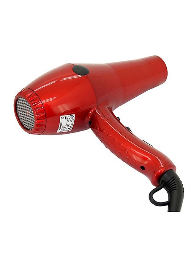 SONASHI Hair Dryer - AC Motor | Cold And Hot Wind - 2 Speed & 4 Heat Airflow Setting | With Cool Shot Button, Ionic Technology For Frizz Free Hair | Stylish/Comfortable/Lightweight Hair Dryer with 2000W Power Black/Glossy Red - Image 3