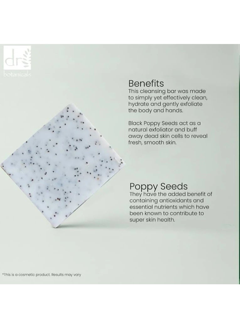 DR BOTANICALS Dr. Botanicals Apothecary Strawberry & Poppy Seed Cleansing Bar 100g - Image 2