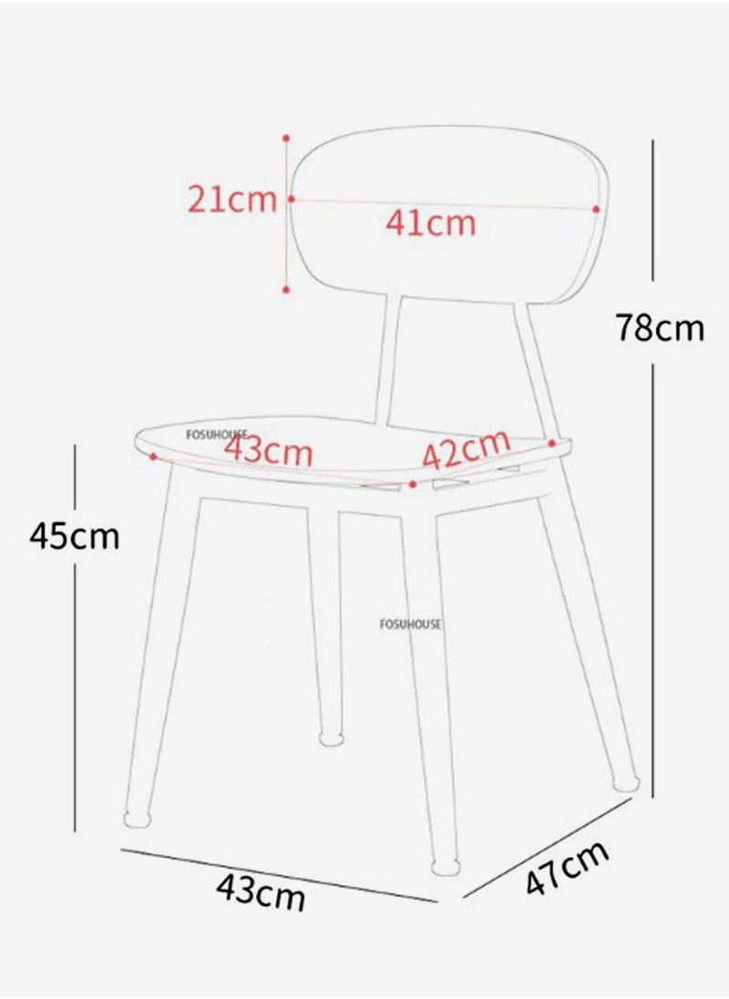 Living - Dining Chair with Leather Seat and Back with Wooden Legs - Image 1