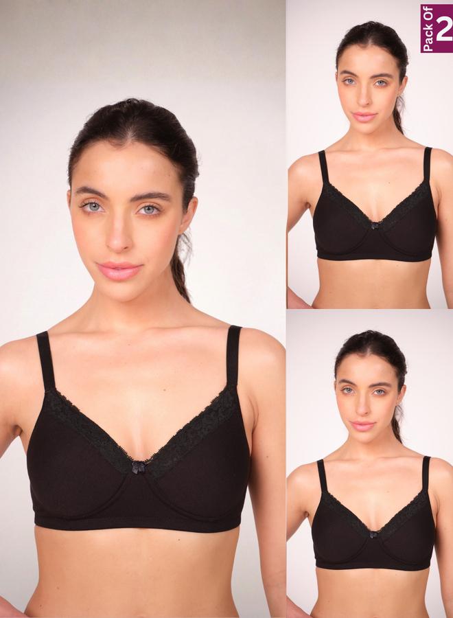 MUNNS AND MARS Pack of 2 - Lightly Padded Cotton T-Shirt Bra - Image 1