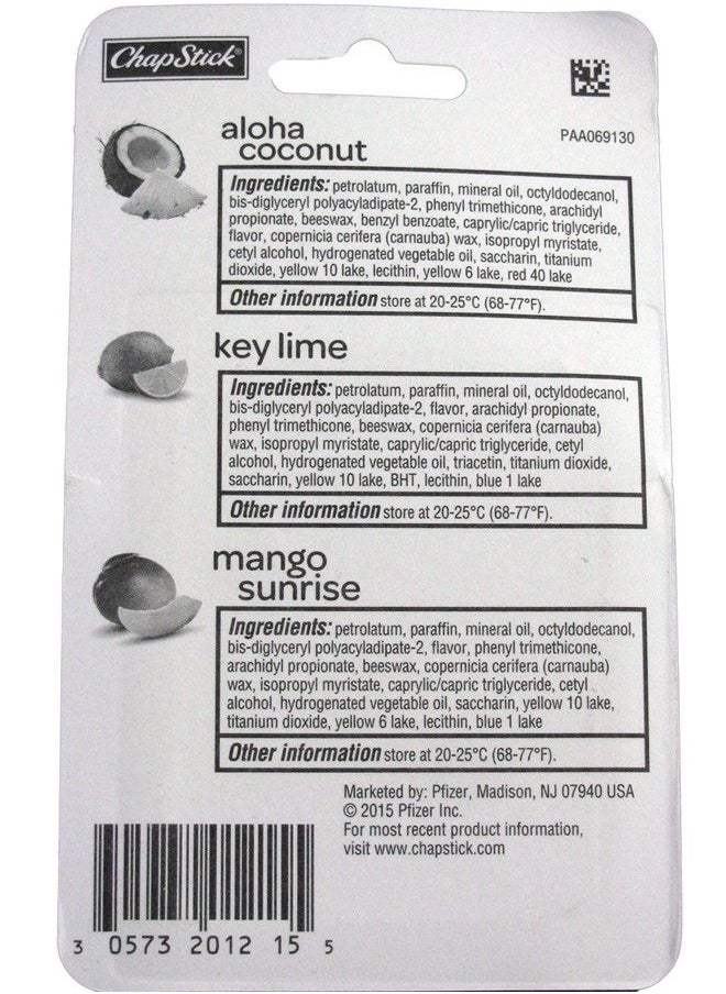 chapstick Chapstick Tropical Paradise Collection Lip Care Size .15 Ounce, 3 Sticks  - Image 2
