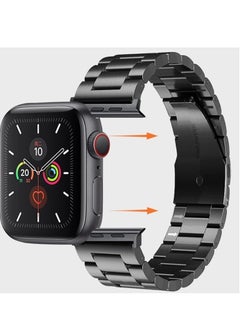 ELTRAZONE Compatible Metal Apple Watch Band 49mm/45mm/44mm/42m Upgraded Version Stainless Steel iWatch Band/Strap with Case for Apple Watch Ultra SE2 SE & Series 8/7/6/5/4/3/2/1  - Image 3