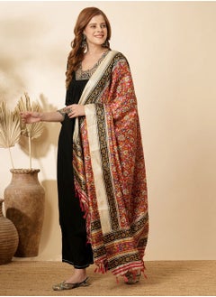 PRIYA’S PANACHE Women's Ethnic Viscose Rayon A-Line Kurta Set with Palazzo & Chanderi Dupatta | Traditional Indian Outfit  - Image 1