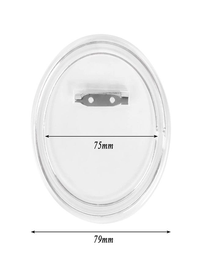 OTYMIOW 25pcs 3.15" Button Badges with Pin, Clear Acrylic Design - Perfect for Craft Supplies, DIY Badges, School Projects - Image 2